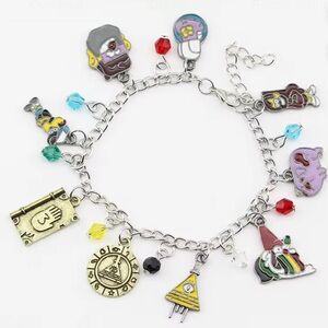 Gravity Falls Charm Bracelet‎ Dipper, Bill cypher, wallows journal and more